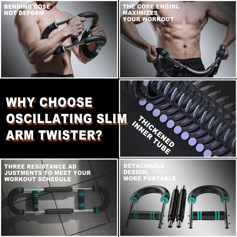 OSCILLATING SLIM Ultimate Twister Arm Trainer, Adjustable Chest Workout Equipment, Arm Trainer for Men, Chest Trainer for Men, Shoulder Muscle Training, Portable Spring Resistance Home Fitness Equipment - Image 5